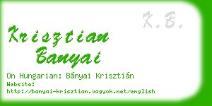 krisztian banyai business card